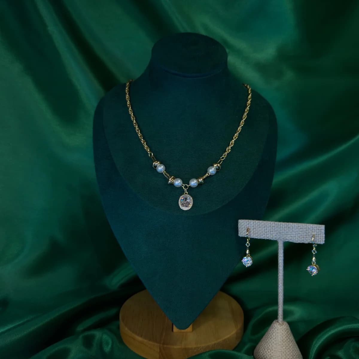 Aretes Largos de Chapa de Oro 18k Brillo — vista 3