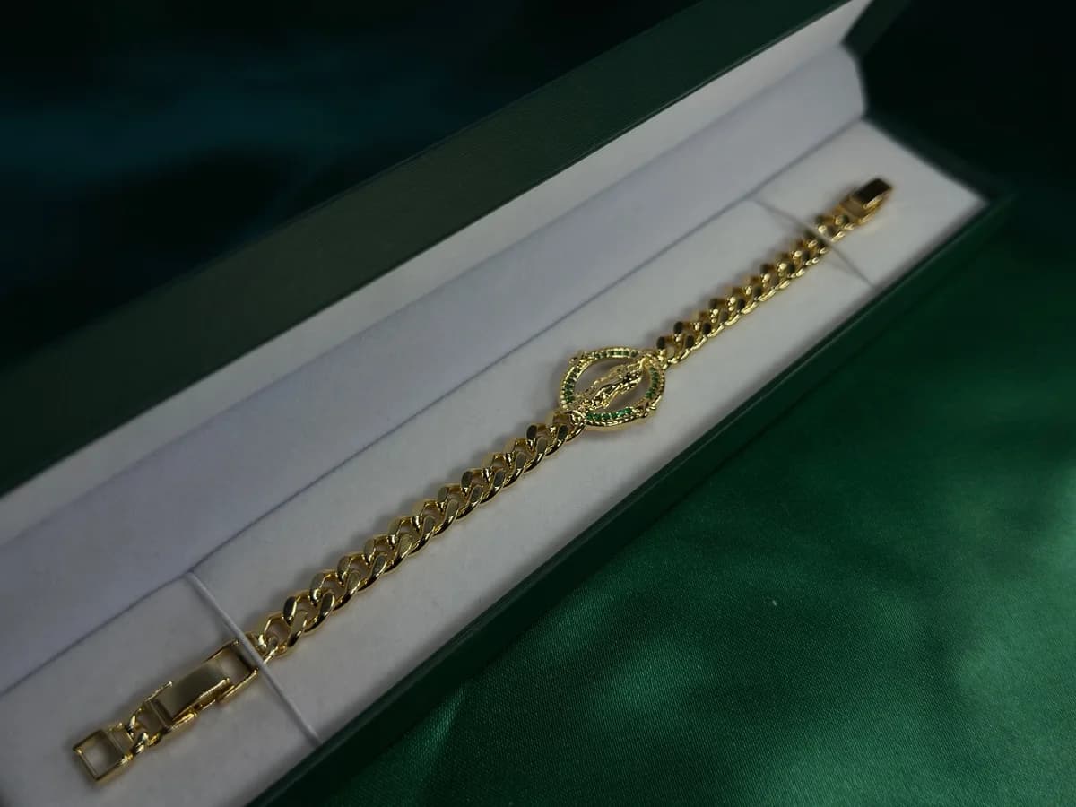 Pulsera Virgen de Guadalupe Chapa de Oro — vista 6