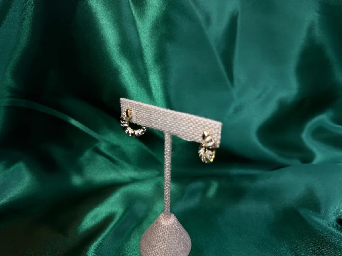 Arracadas Bolas Texturizadas de Chapa de Oro 18k — vista 5