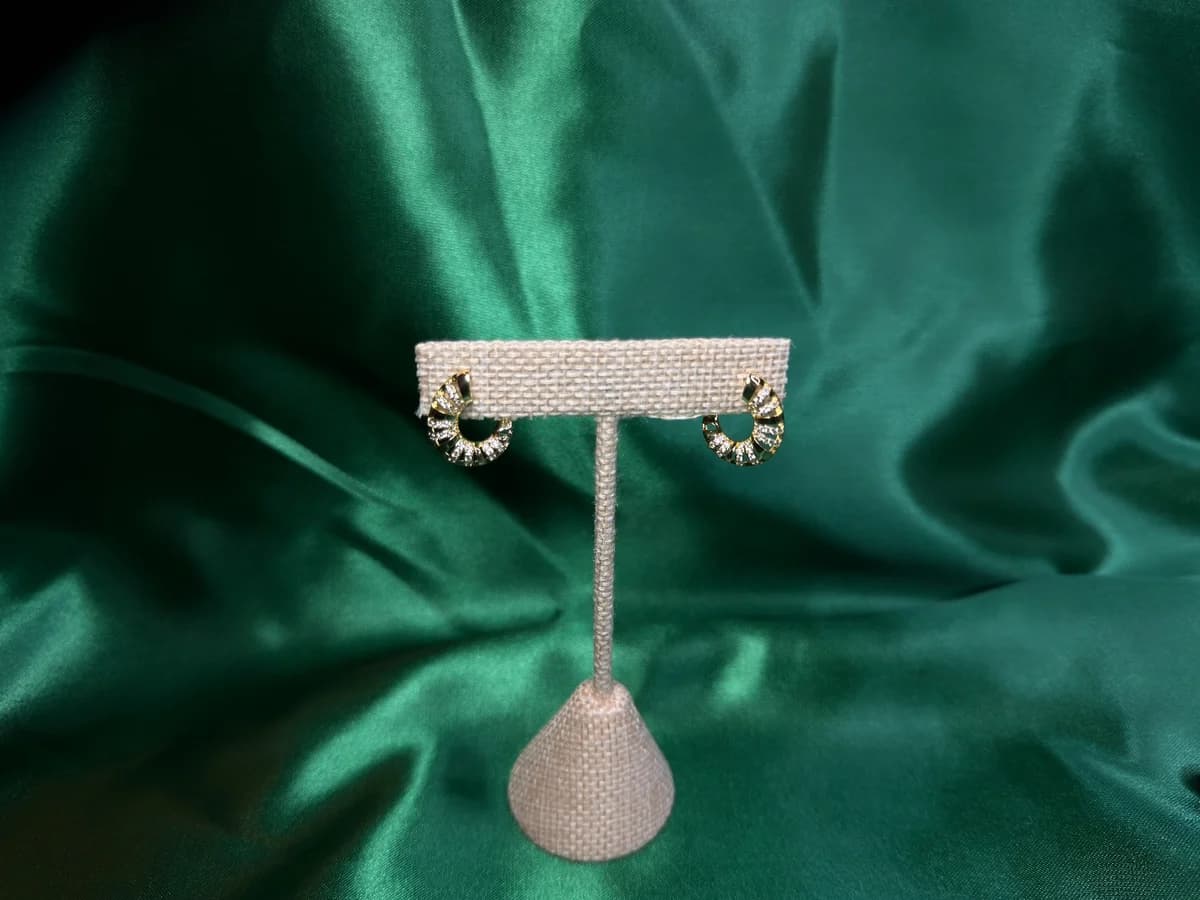 Arracadas Bolas Texturizadas de Chapa de Oro 18k — vista 6