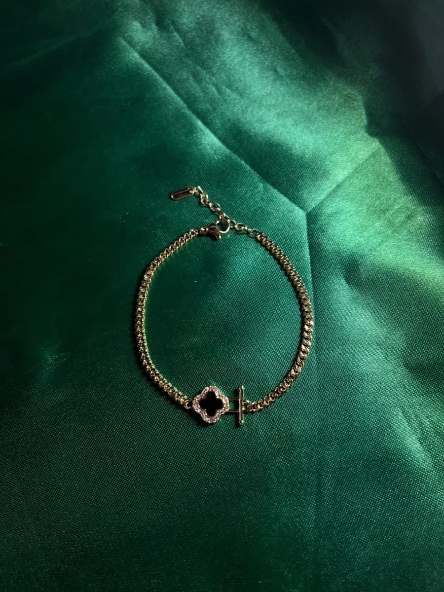 Pulsera Trébol en Chapa de Oro 18k — vista 4