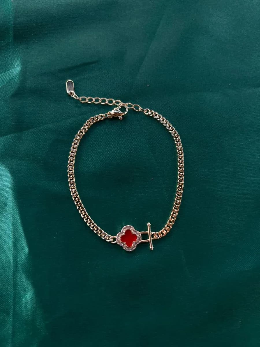 Pulsera Trébol en Chapa de Oro 18k — vista 3