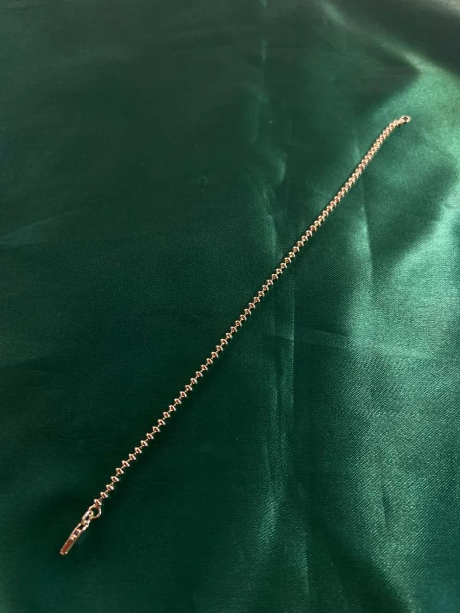 Pulsera de Cadena con Mini Esferas en Chapa de Oro 18k — vista 3