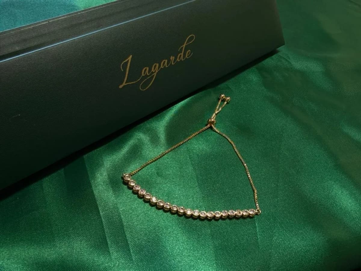 Pulsera Media Tennis con Circonias en Chapa de Oro 18k — vista 2